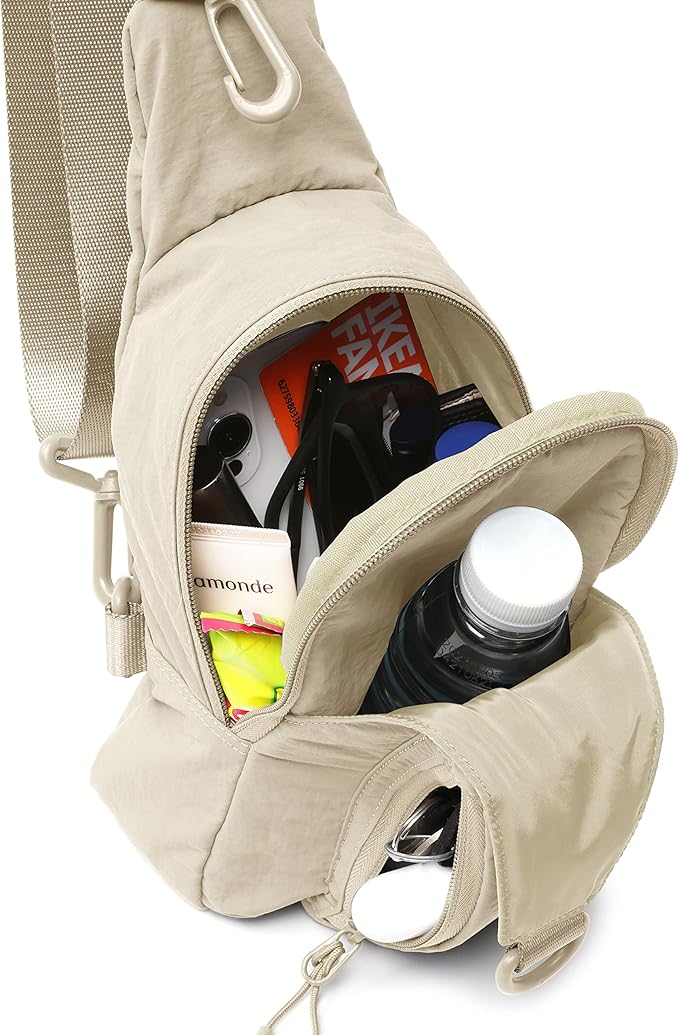 ODODOS Sling Bag with Adjustable Straps Crossbody Chest Bag Lightweight Backpack for Casual Traveling Hiking