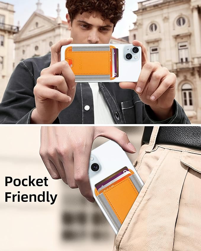 HiWe for MagSafe Wallet: 7-Card Holder, RFID Blocking, Strong Magnet for iPhone 12-17 Series, Slim, 1 Slot