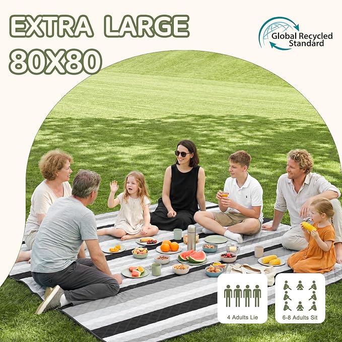 Genovega Waterproof Beach Blanket Picnic Outdoor Mat Rug Parents Papa Stepdad Pappy Poppy Pawpaw Grandpa Who Want Nothing Everything in Law Daughter Son Dad Happy Birthday Ideal