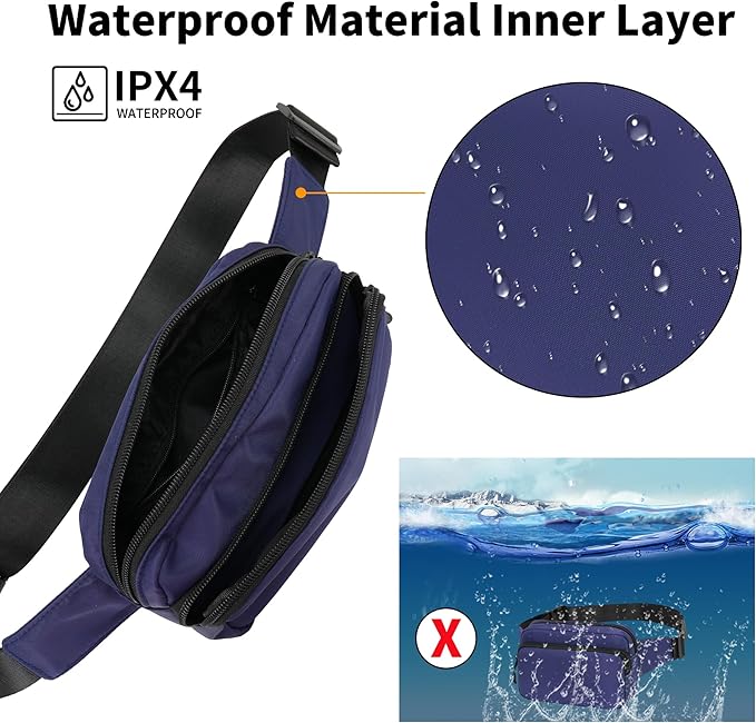 Fanny Pack Nylon Mini Belt Bag Everywhere Belt Bag for Women Water Repellent Waist Packs Crossbody Bags with Adjustable Strap