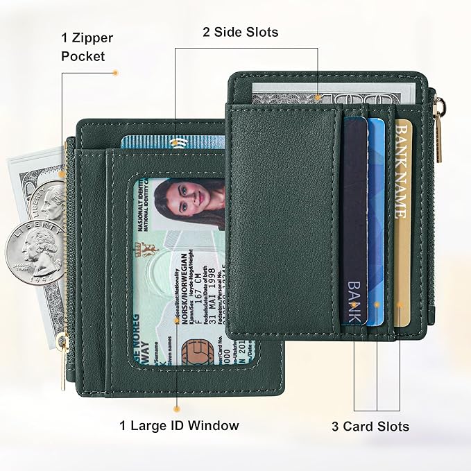 Sodsay Card Case Slim Front Pocket Wallet for Women Credit Card Holder with Keychain | Slim, Credit Card Holder, Front Pocket, with Keychain | Slim