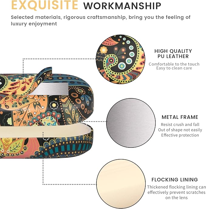 molshine Hard Shell Sunglasses Case,Classic Large Glasses Case for Women Men,Sunglass Eyeglasses