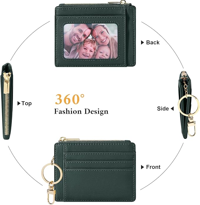 Sodsay Card Case Slim Front Pocket Wallet for Women Credit Card Holder with Keychain | Slim, Credit Card Holder, Front Pocket, with Keychain | Slim