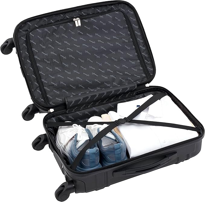 Wrangler 20" Astral Hardside Carry-On Luggage, Black
