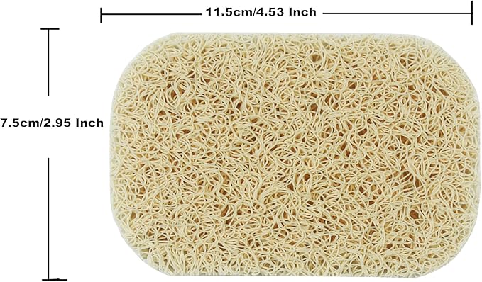 8 Pack Soap Saver Pads, Self Draining Soap Bars Holder Pads for Shower,Kitchen,Bathroom (Beige)