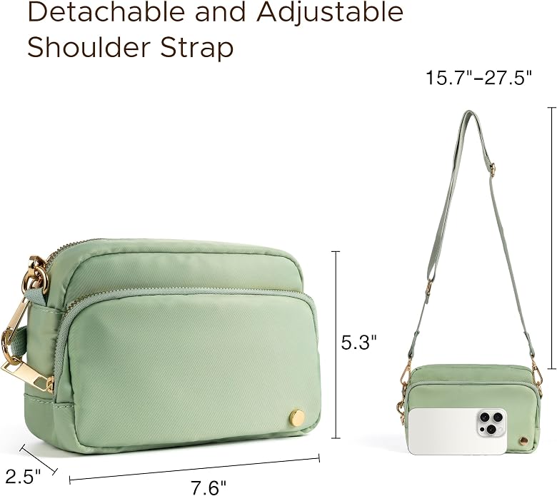 Joryin Anti Theft Crossbody Bag for Women, Slash-resistant RFID Blocking Travel Purses, Small Shoulder Bag Handbag, Nylon