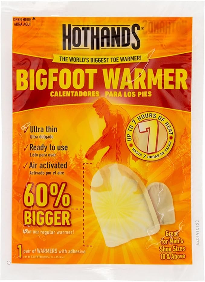 HotHands Bigfoot Adhesive Toe Warmer | 5 Pair Value Pack
