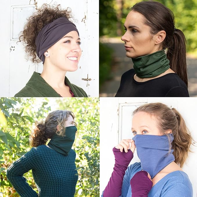 12-30 Pieces Neck Gaiters Scarf Head Wrap Headwear Balaclava Face Mask Sun Bandanas for Women Men Running,Cycling,Fishing