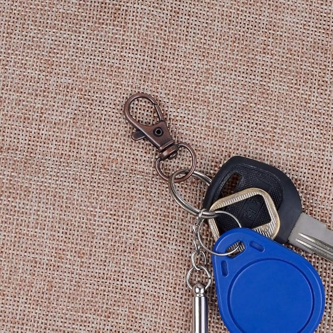 HXSEMAYIG 100PCS Keychain Hooks with Key Rings Metal Swivel Lobster Claw Clasps, for Keychain Clip Lanyard, Jewelry Making, Crafts