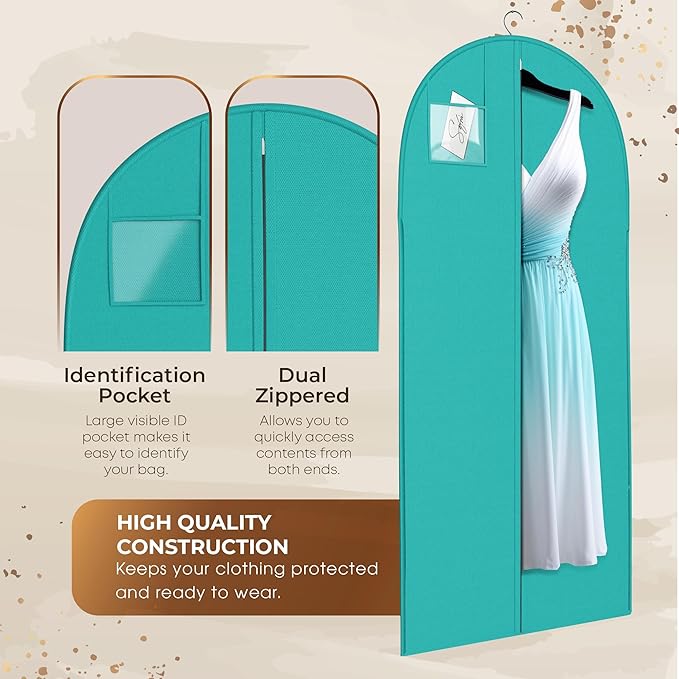 Tiffany Dress and Gown Garment Travel Bags - 54" x 24" -Women's, Hanging Window
