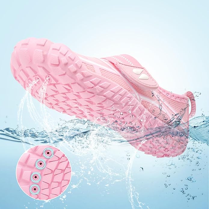 Stelle Kids Water Shoes Wide Toe Box Barefoot Quick Dry Non-Slip Aqua Shoes for Boys Girls Toddler Beach Swim Pool
