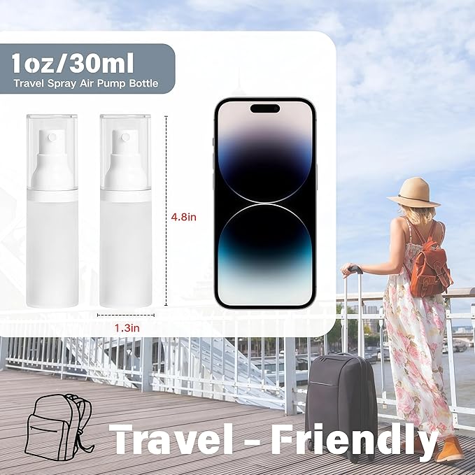 360° Angle Work - Small Spray Bottle | 1oz/30ml - Mini Spray Bottle - TSA Approved Travel Bottles | Portable Refillable Leak Proof | For Perfume Toner Hair spray Facial Moisturizing | 1oz/30ml-Pack 4