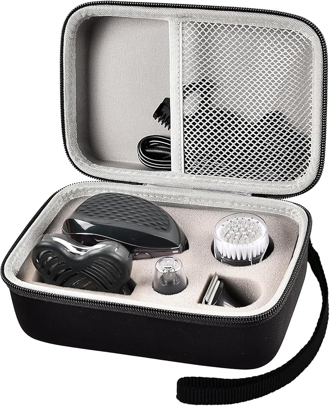 Boobowl Head Shaver Case for Freebird FlexSeries, for Remington Balder Pro XR7000, for SHPAVVER and for Cyruzi Bald Head Shavers, Hair Clipper Storage Bag for Blades & Accessories, Black(Box Only)