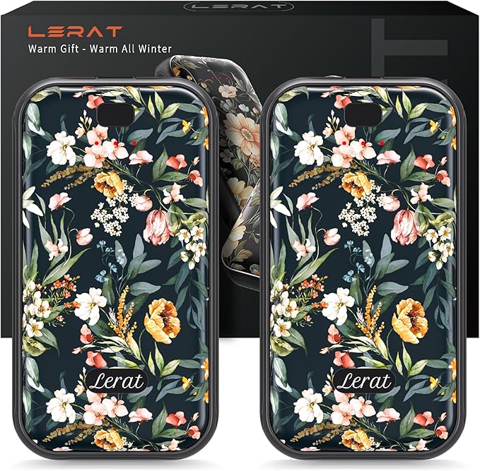 LERAT Hand Warmers Rechargeable,2 Pack Electric Hand Warmers,3-Second Fast Heating,3 Heat Settings,Portable & Lightweight Gifts for Women Men,Outdoor,Camping,Hiking,Skiing,Hunting,Travel