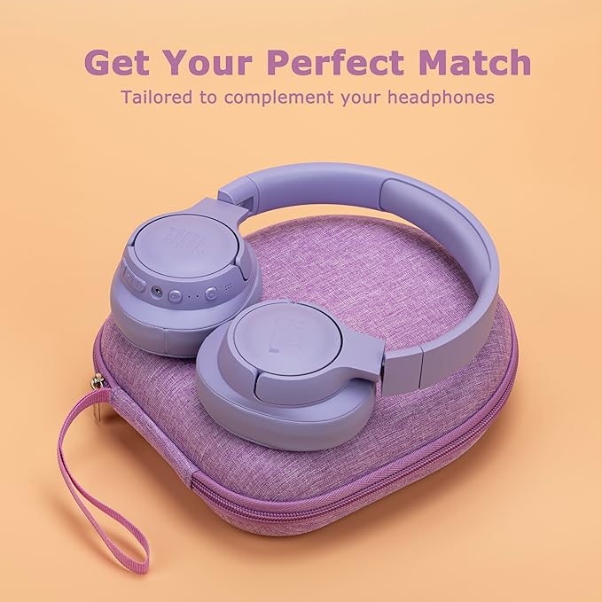 Ginsco Universal Headphone Case Compatible with JBL Tune 510BT 720BT, Sony WH-CH 720N/WH-CH520, with Sony/JBL/Soundcore Q20i Q30/BERIBES/TOZO/KVIDIO etc Wireless Headphones Purple
