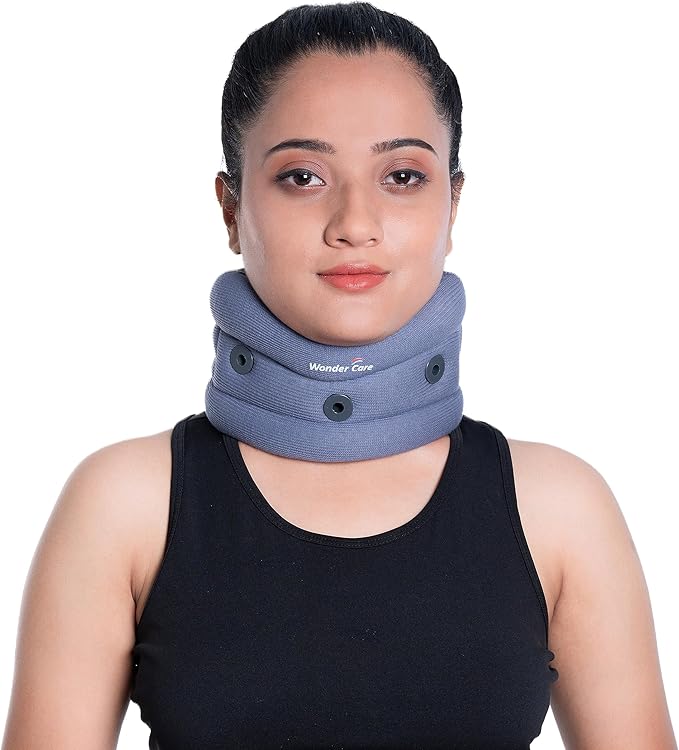 Wonder Care Neck Brace for Sleeping Cervical Collar Adjustable Neck Support Brace Relief Cervical Spine Pressure Ideal for Travel, Office Workers & Neck Injury Recovery, Medium