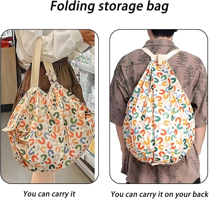 Compact Reusable Grocery Tote Bag – Lightweight, Foldable & Packable Shopping Bag for Travel