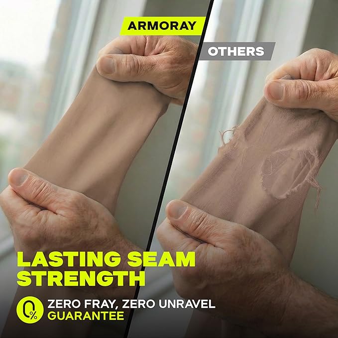 ARMORAY Arm Sleeves for Men and Women - UV Sun Protection Cooling Compression - Tattoo Cover Up Sleeve for Daily Wear & Work