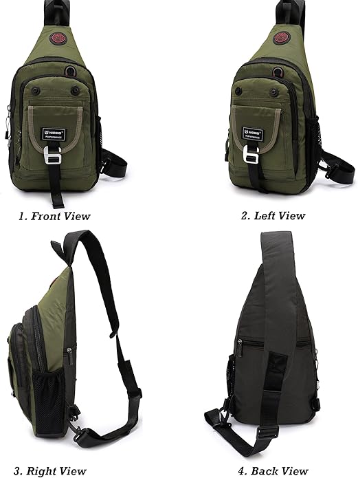 NICGID Sling Bag Chest Shoulder Backpack Crossbody Bags for Tablet Laptop Outdoor Hiking Men Women