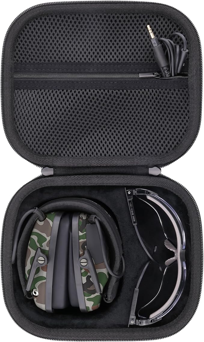 Storage Case Compatible with Walkers Razor Slim/Howard Leight Honeywell Impact Sport Electronic Ear Protection Muffs