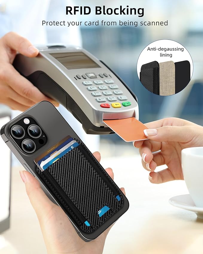 HiWe for MagSafe Wallet: 7-Card Holder, RFID Blocking, Strong Magnet for iPhone 12-17 Series, Slim, 1 Slot