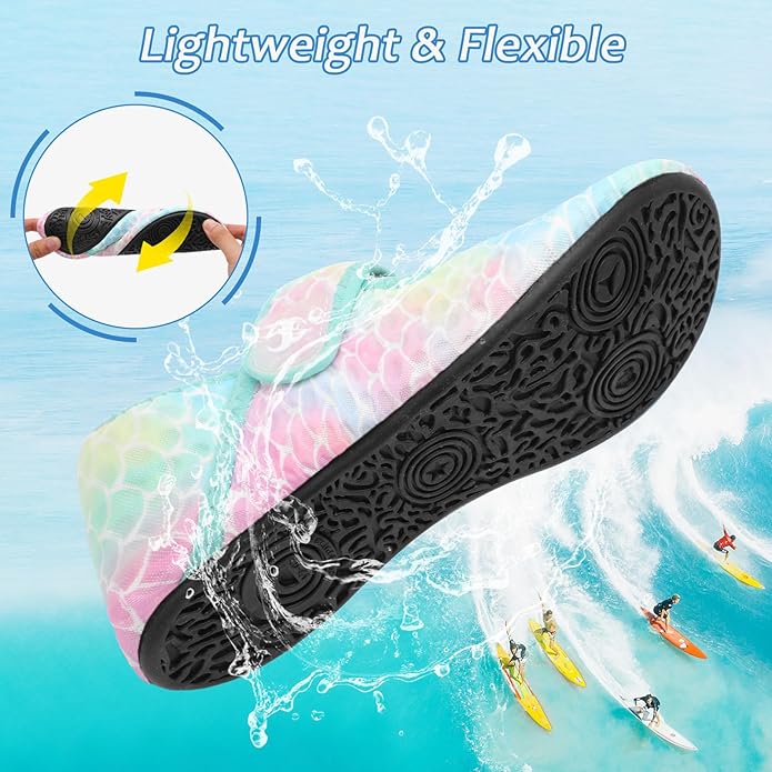 Water Shoes for Women Men Barefoot Beach Swim Aqua Socks Summer Wide Slides Sandals Quick Dry Pool River Sea Sock Shoes