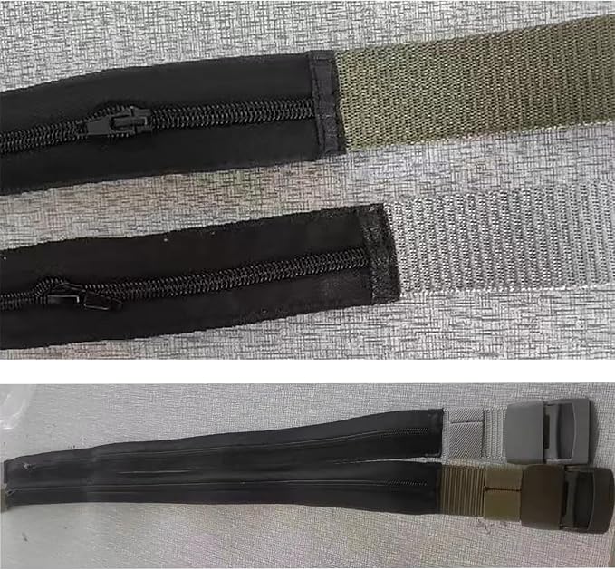 Money Belt for Men Security Belt with Hidden Money Compartment Pocket, Cashsafe Anti-Theft Wallet Non-Metal Buckle