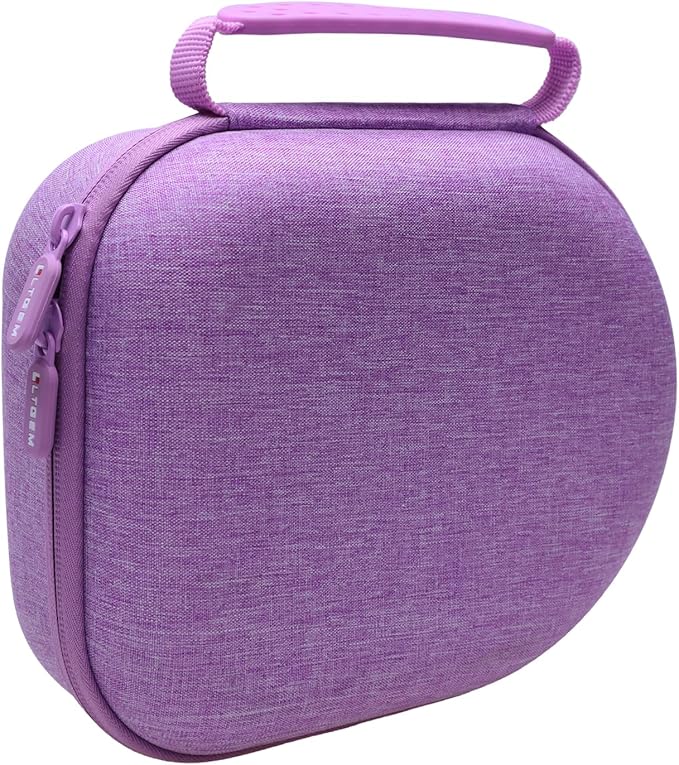 Headphone Headset Case Compatible with Audio-Technica ATH-M20x/JBL/Raycon/Soundcore Anker/Sony/Beats/JLab/TOZO/Logitech/BERIBES/KVIDIO Headphones, Large Headphone Case Hard Shell(Light Purple)
