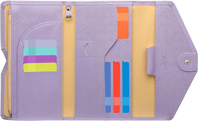 ZOPPEN Mulit-purpose Rfid Blocking Passport Holder Travel Wallet (Ver.4) Passport and Vaccine Card Holder ComboTri-fold Document Organizer Travel Essentials
