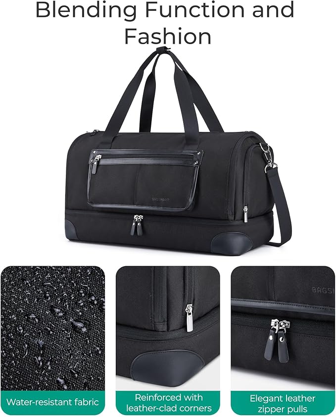 BAGSMART Medium Garment Bags for Travel, Convertible Travel Garment Duffle Bag Suit Bags for Women, 2 in 1 Garment Bags with Shoe Compartment