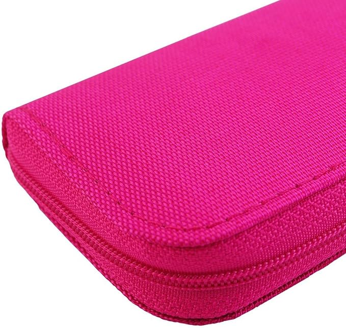 Memory Card Case - Mixtecc Carrying Case Suitable for Micro SD, Mini SD and 4X CF, Card Holder Bag Wallet for Media Storage Organization (Pink)