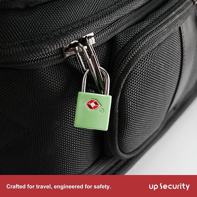 TSA Locks for Luggage, Luggage Locks TSA Approved 4 Pack for International Travel Essentials, Small Padlock with Key, Mini Padlock for Bag, Suitcase, Backpack, Purse Zipper, Case, Drawer