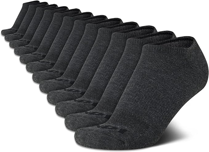 AND1 Mens No Show Socks - 12 Pack Performance Stretch Athletic Compression Socks for Men - Sports Low Cut Socks (6-12.5)