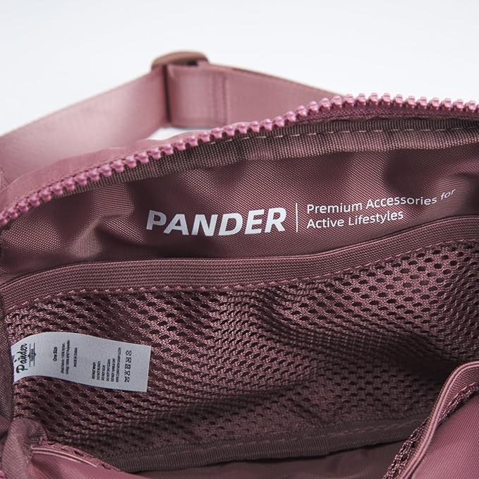 Pander Belt Bag Large 2L, Nylon Fanny Pack Purse for Women and Men with Adjustable Strap