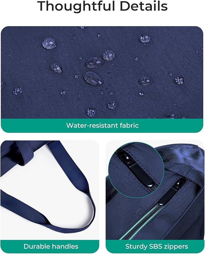 BAGSMART Tote Bag for Women, Foldable Tote Bag With Zipper Travel Shoulder Bag Handbag for Work