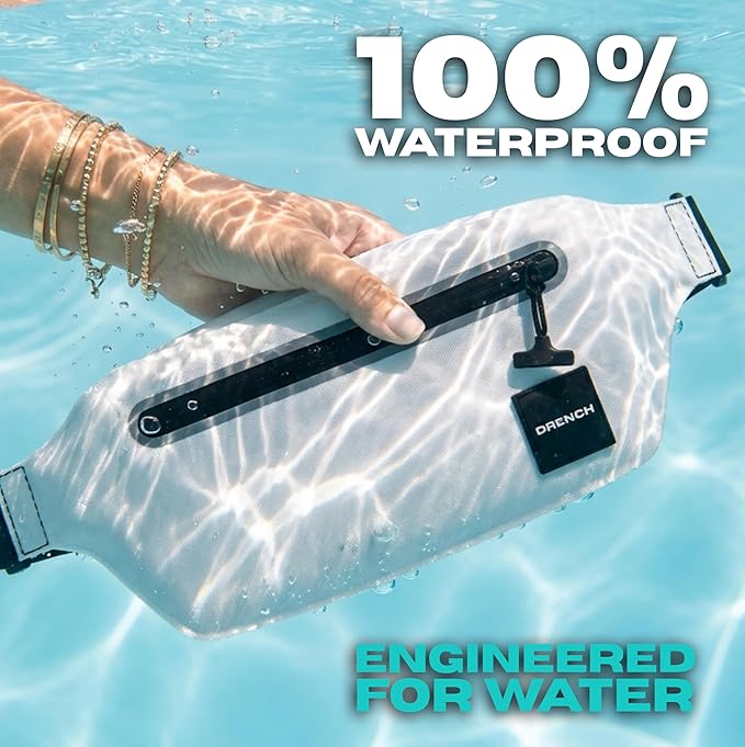 DRENCH Waterproof Waist Pouch & Floating Phone Case Set | IPX8 Submersible Dry Bag Fanny Pack & Waterproof Belt Bag for Swimming, Boating, Yacht Trips, Resorts, SUP & Snorkeling | iPhone Pro Max