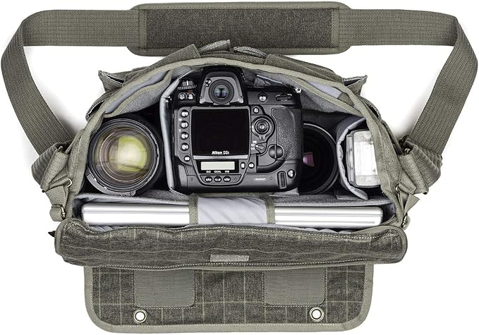 Think Tank Retrospective 30 V2.0 Canvas Shoulder Bag for Mirrorless or Standard DSLR Cameras and Photo Accessories - Pinestone - XX-Large