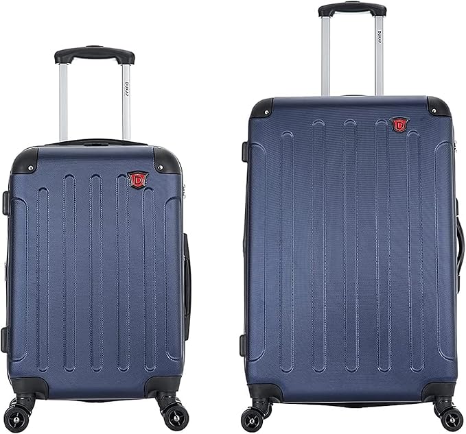 DUKAP INTELY Hardside Luggage Set with Spinner Wheel | Spacious Traveling Suitcases, Travel Suitcases with TSA Lock and Ergonomic GEL Handle | 2 Piece Set (20"/32") | Blue