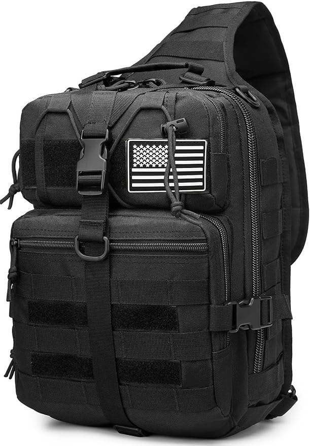 Tactical Sling Pack Big Crossbody Backpack Over Shoulder Bag Military for Men Hiking Outdoor Sport Gym