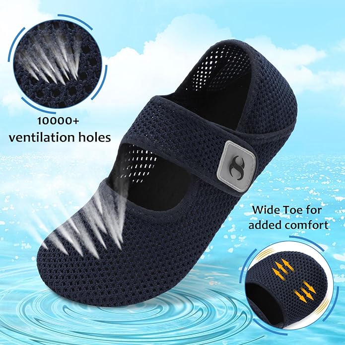 Water Shoes for Women Men Barefoot Beach Swim Aqua Socks Summer Wide Slides Sandals Quick Dry Pool River Sea Sock Shoes