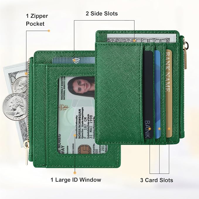 Sodsay Card Case Slim Front Pocket Wallet for Women Credit Card Holder with Keychain | Slim, Credit Card Holder, Front Pocket, with Keychain | Slim