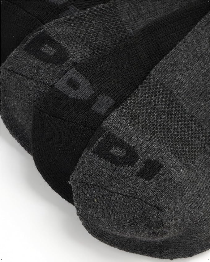 AND1 Mens No Show Socks - 12 Pack Performance Stretch Athletic Compression Socks for Men - Sports Low Cut Socks (6-12.5)