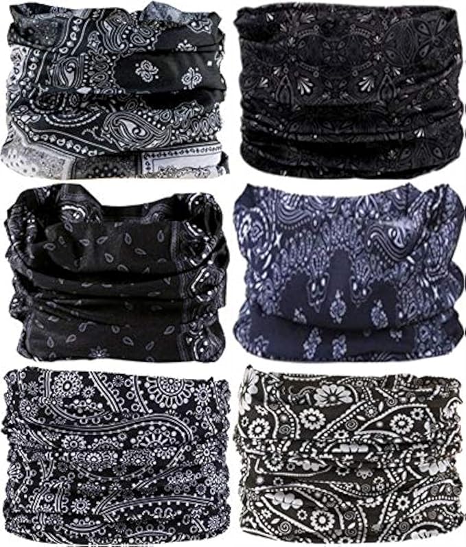 VANCROWN Headband Neck Gaiter Head Wrap Headwear Face Mask Magic Scarf Bandana for Men and Women