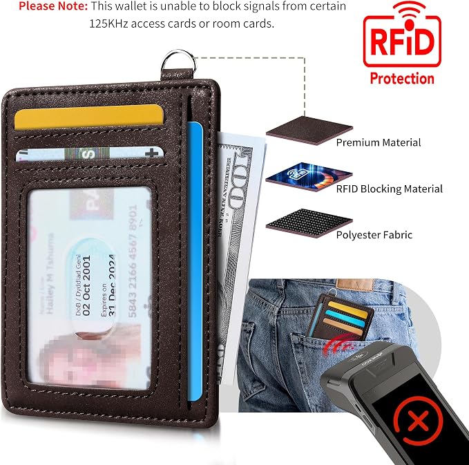 Mayski Slim Wallet, Credit Card Holder for Women, Minimalist Front Pocket RFID Blocking Card Cases, Small Wallet Women Men(CH Coffee)