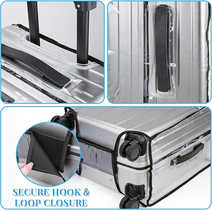 Yotako Clear PVC Suitcase Cover Protectors 30 Inch Luggage Cover Protectors for Wheeled Suitcase 30''