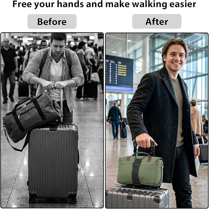 4 Pcs Luggage Straps, Strong Adjustable Luggage Connector Straps Luggages Strap for Add a Bag Bungees Multi-Purpose Travel Accessory Handle Handbag Backpack Spinner Carryon Travel