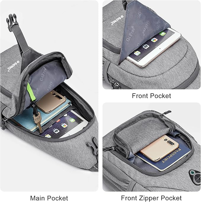 G4Free RFID Sling Bag Crossbody Backpack Small Chest Shoulder Bag Hiking Outdoor
