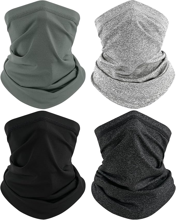 TICONN Neck Gaiter Face Cover Scarf, Neck Warmer Breathable Sun & Wind-proof for Skiing Fishing Hiking Cycling