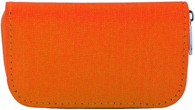 Memory Card Case - Carrying Case Suitable for Micro SD, Mini SD and 4X CF, Card Holder Bag Wallet for Media Storage Organization (Orange)