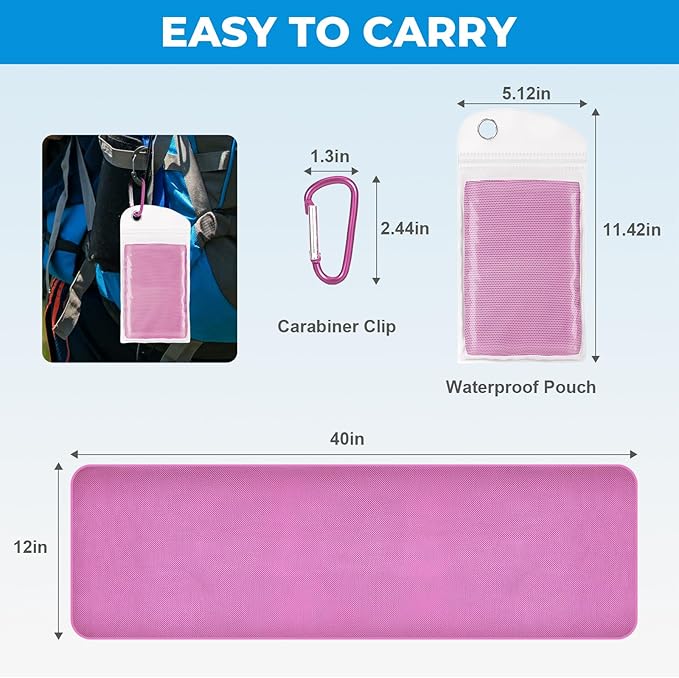 Cooling Towels for Neck and Face - Soft Breathable Chilly Towel, Sweat Wraps, Cool Rags Quick Dry Towel for Hot Weather, Workout, Sports, Yoga, Gym, Hiking, Running, Trips, Golf